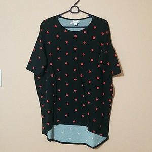 Lularoe Black and Red Polka Dot Irma